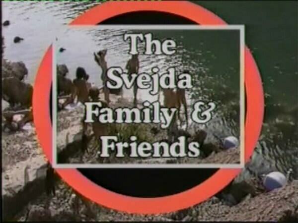 Documentary retro of video about a family nudism