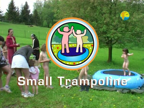 Small Trampoline - family naturism outdoors