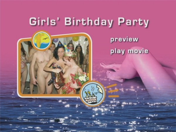 Girls birthday party -  family nudism