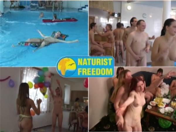 Girls birthday party -  family nudism