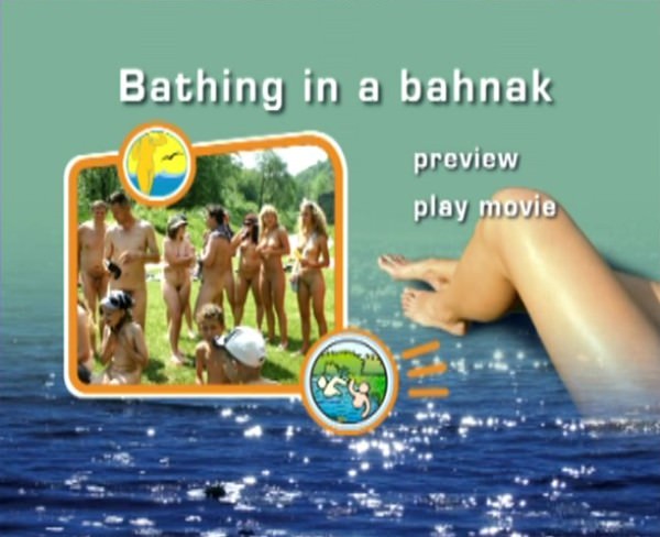 Bathing in a Bahnak - Video of a family naturism outdoors