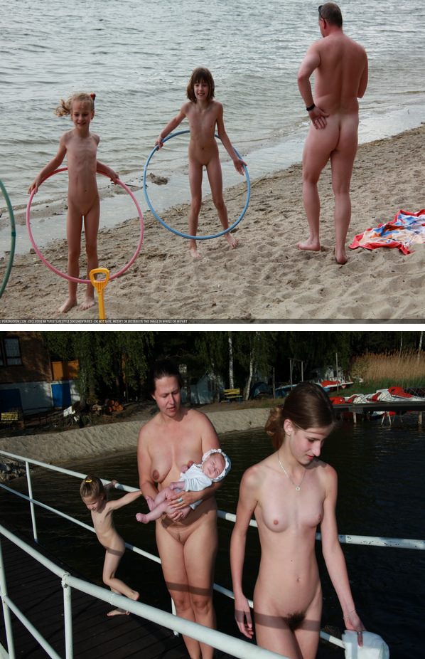 Mother and daughter nudist of a photo