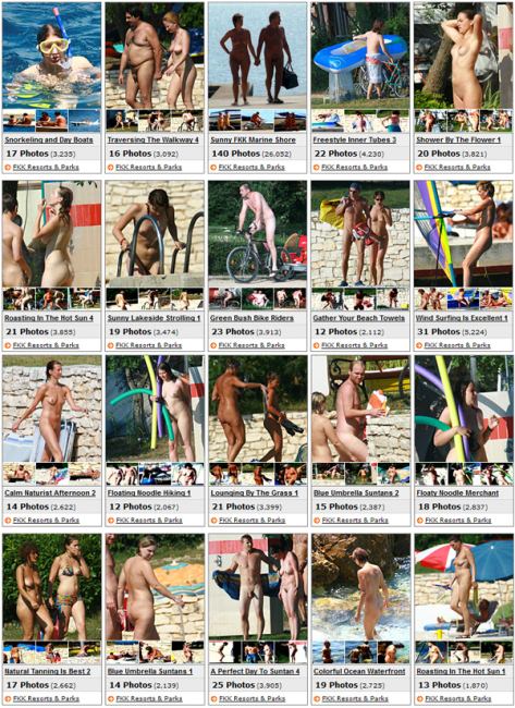 Photo gallery of a nudism of a series - FKK Resorts and Park